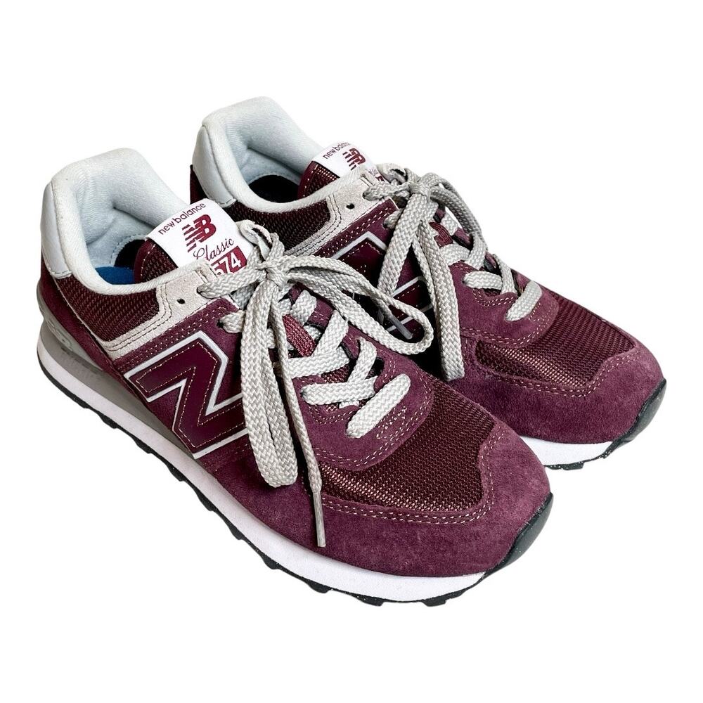 SOLD DO NOT PURCHASE New Balance 574 Classic Suede Burgundy Size 8 - Picture 2 of 7
